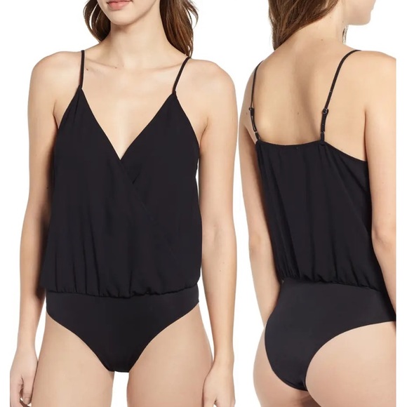 Leith Black Wrap Bodysuit - Picture 11 of 12